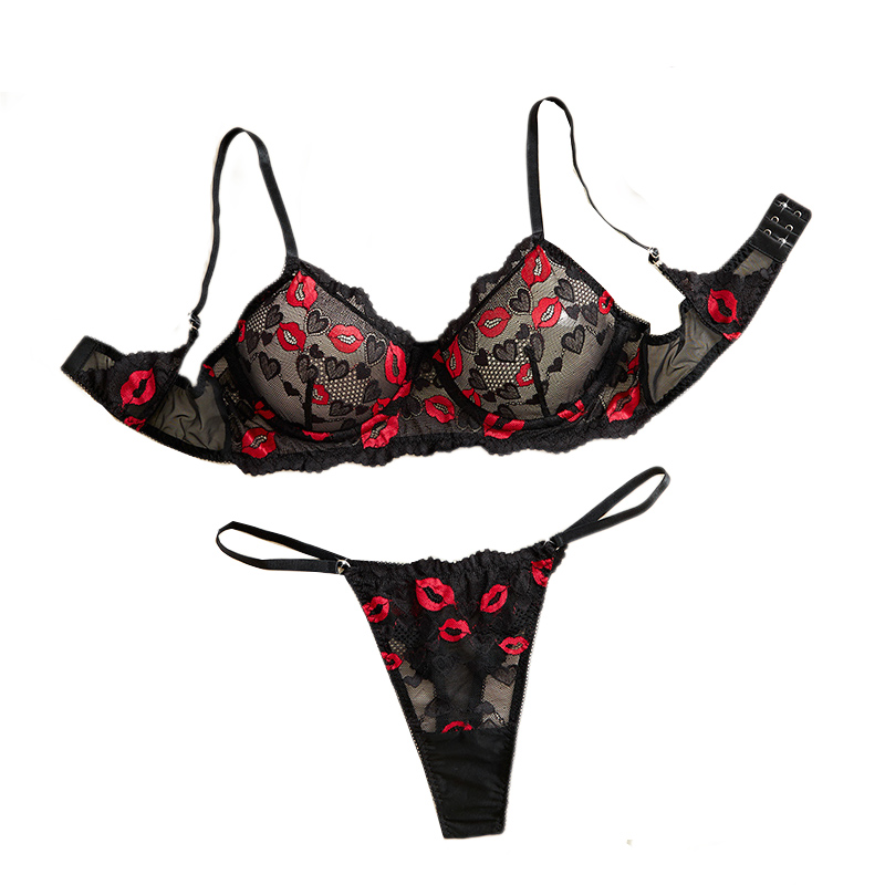 Sheer Bra Lace - 시스루 레이스 속옷 섹시 란제리 세트
