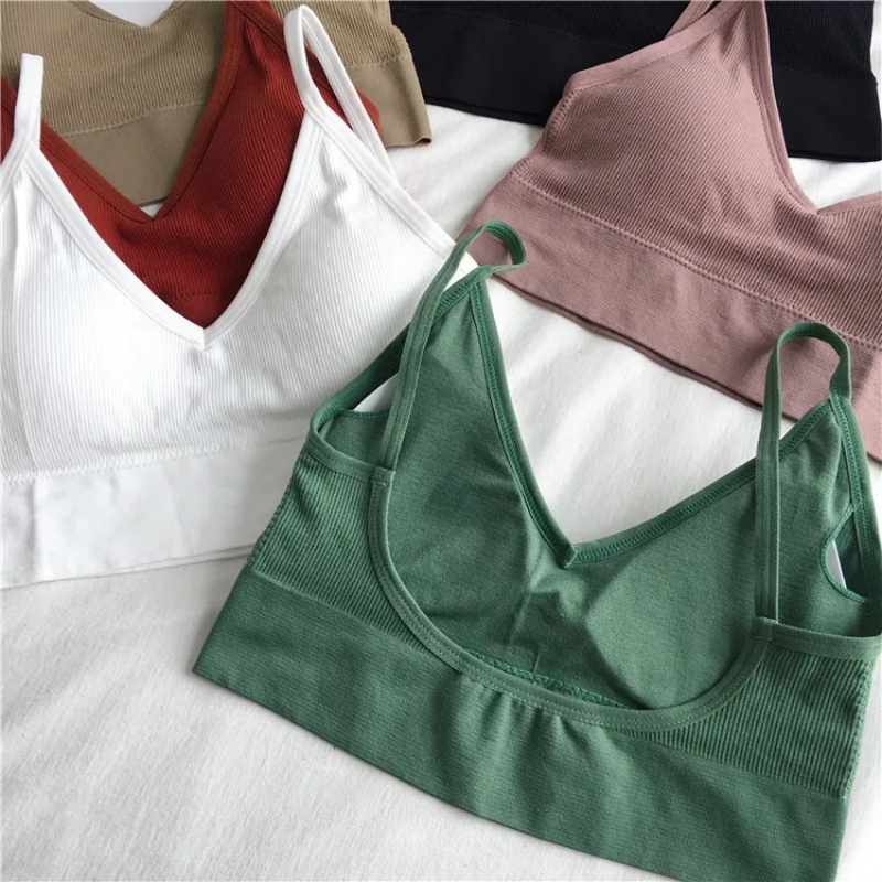 여성 섹시 크롭 탑 브래지어 튜브 탑 여성 street - T Shirt Bra Seamless 리뷰 및 가격