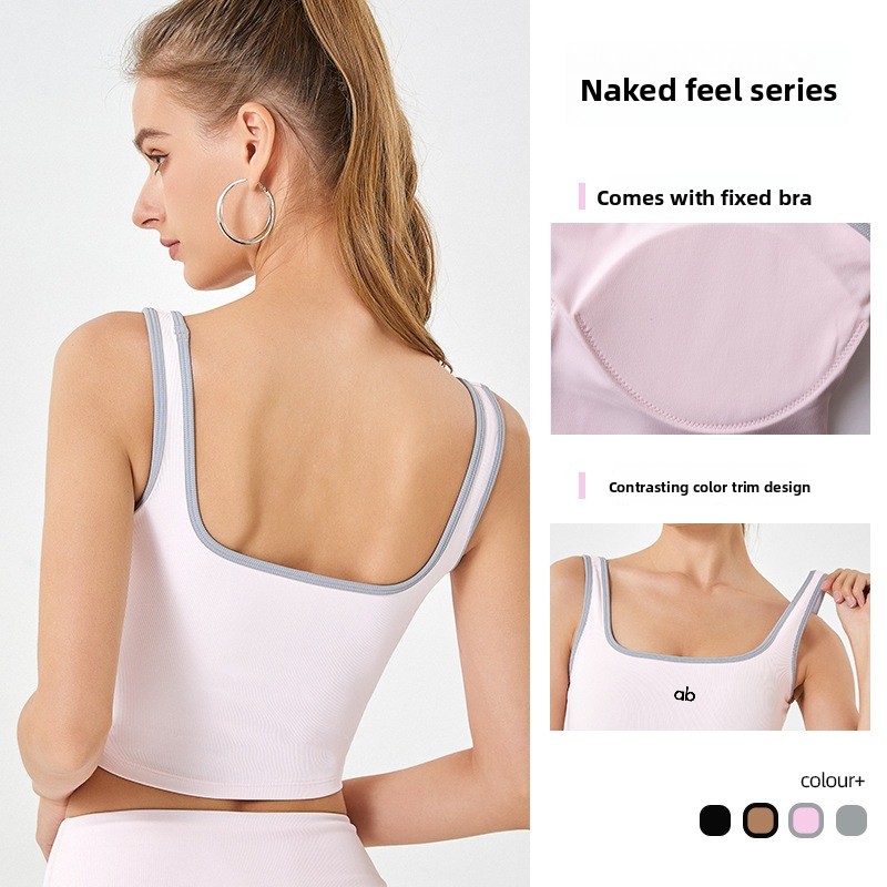 여성용 여름용 골지 요가 탱크탑 내장 패드 스트랩 충격 - Underwire Bra Padded 리뷰 및 가격
